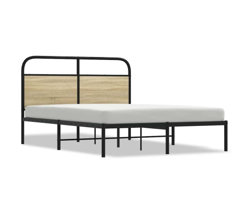 Estructura de cama sin colchón 140x190 cm madera roble Sonoma