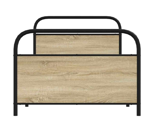 Estructura de cama sin colchón 107x203 cm madera roble Sonoma