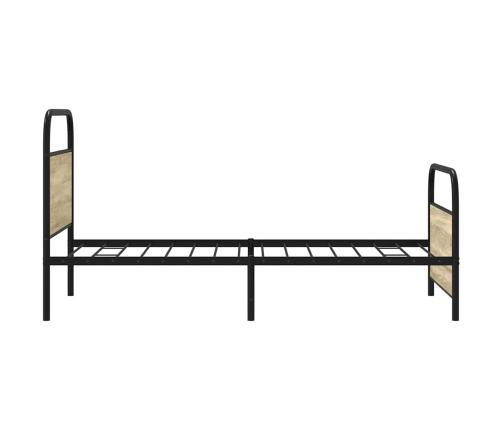 Estructura de cama sin colchón 107x203 cm madera roble Sonoma