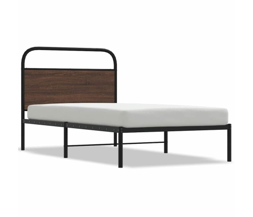 Estructura de cama sin colchón 90x190 cm madera marrón roble