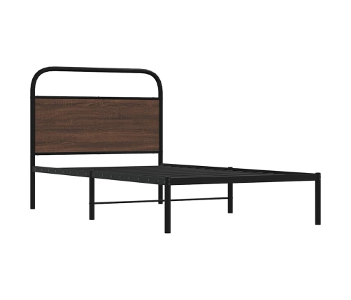 Estructura de cama sin colchón 90x190 cm madera marrón roble