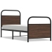 Estructura de cama sin colchón 75x190 cm madera marrón roble