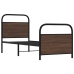 Estructura de cama sin colchón 75x190 cm madera marrón roble