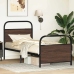 Estructura de cama sin colchón 75x190 cm madera marrón roble