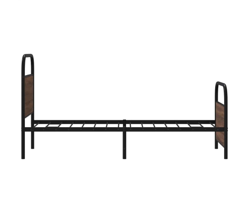 Estructura de cama sin colchón 75x190 cm madera marrón roble
