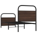 Estructura de cama sin colchón 75x190 cm madera marrón roble
