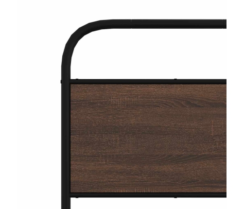 Estructura de cama sin colchón 75x190 cm madera marrón roble