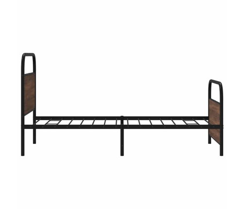 Estructura de cama sin colchón 107x203 cm madera marrón roble