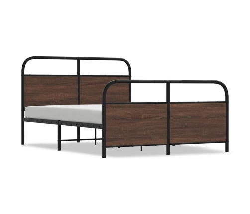 Estructura de cama sin colchón 120x190 cm madera marrón roble