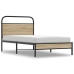 Estructura de cama sin colchón 90x190 cm madera roble ahumado