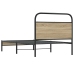 Estructura de cama sin colchón 90x190 cm madera roble ahumado