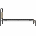 Estructura de cama sin colchón 90x190 cm madera roble ahumado