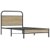 Estructura de cama sin colchón 90x190 cm madera roble ahumado