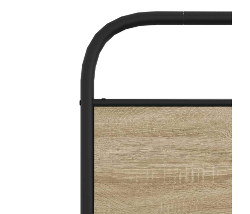 Estructura de cama sin colchón 90x190 cm madera roble ahumado