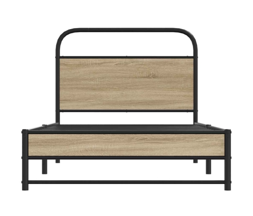 Estructura cama sin colchón 107x203 cm madera roble ahumado