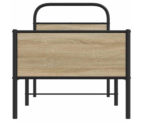 Estructura de cama sin colchón 80x200 cm madera roble Sonoma
