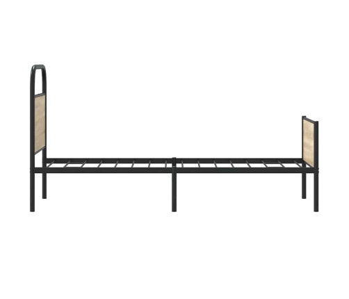 Estructura de cama sin colchón 80x200 cm madera roble Sonoma