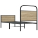 Estructura de cama sin colchón 80x200 cm madera roble Sonoma
