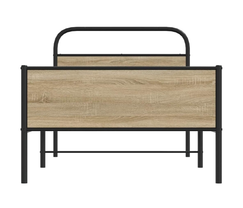 Estructura de cama sin colchón 90x190 cm madera roble Sonoma