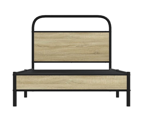 Estructura de cama sin colchón 90x190 cm madera roble Sonoma