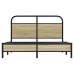 Estructura de cama sin colchón 140x200 cm madera roble Sonoma