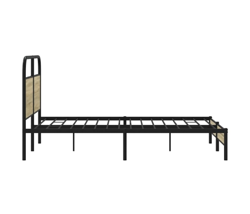 Estructura de cama sin colchón 140x200 cm madera roble Sonoma