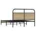 Estructura de cama sin colchón 140x200 cm madera roble Sonoma