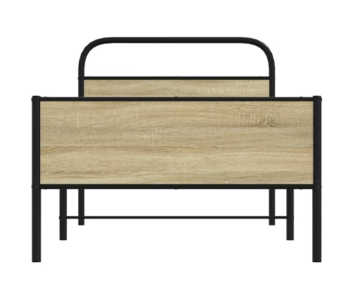 Estructura de cama sin colchón 90x190 cm madera roble Sonoma