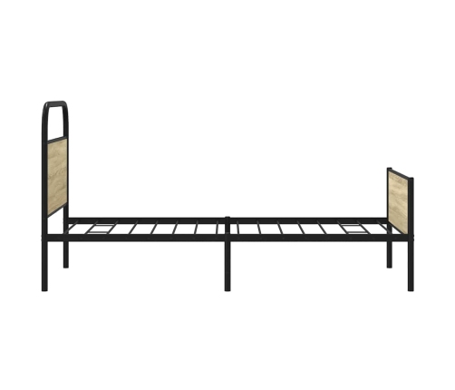 Estructura de cama sin colchón 90x190 cm madera roble Sonoma