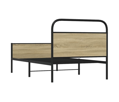 Estructura de cama sin colchón 90x190 cm madera roble Sonoma