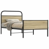 Estructura de cama sin colchón 107x203 cm madera roble Sonoma