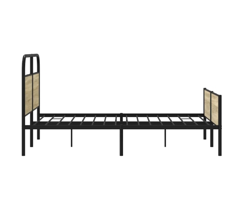 Estructura de cama sin colchón 140x200 cm madera roble Sonoma