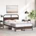 Estructura de cama sin colchón 140x190 cm madera marrón roble