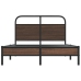 Estructura de cama sin colchón 140x190 cm madera marrón roble