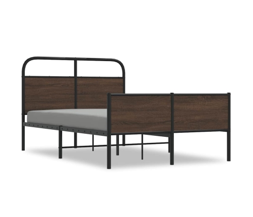 Estructura de cama sin colchón 120x190 cm madera marrón roble