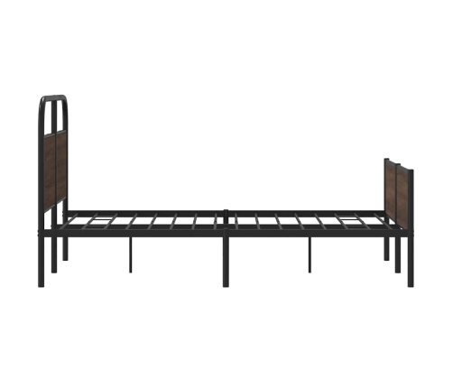 Estructura de cama sin colchón 135x190 cm madera marrón roble