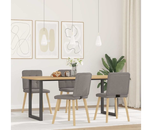 Sillas de comedor 4 unidades tela taupe