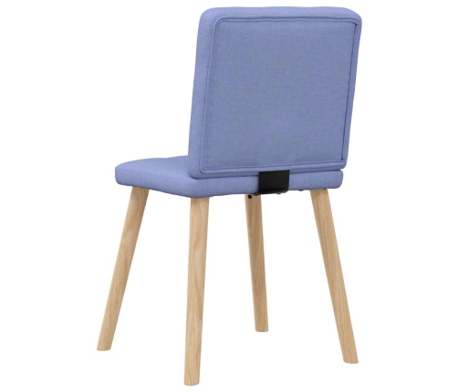 Sillas de comedor 4 uds tela azul jeans