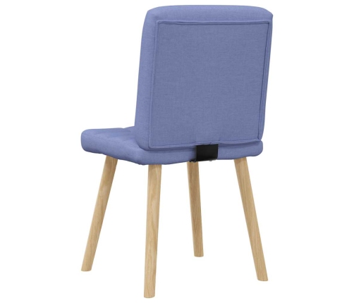 Sillas de comedor 4 uds tela azul jeans