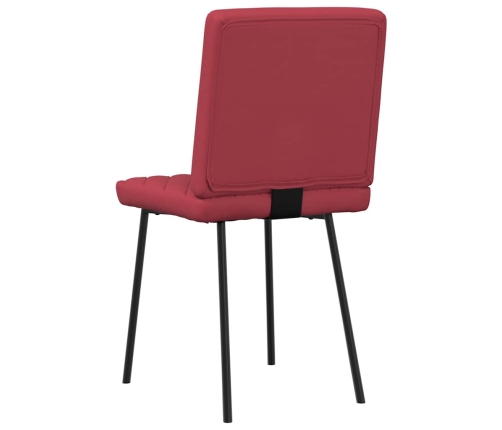 Sillas comedor 4 unidades cuero sintético rojo tinto