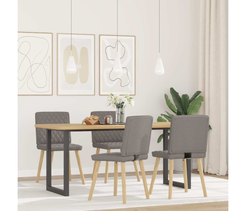 Sillas de comedor 4 unidades tela taupe