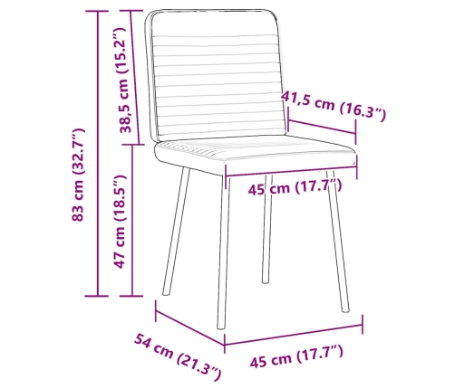 Sillas de comedor 4 unidades terciopelo negro