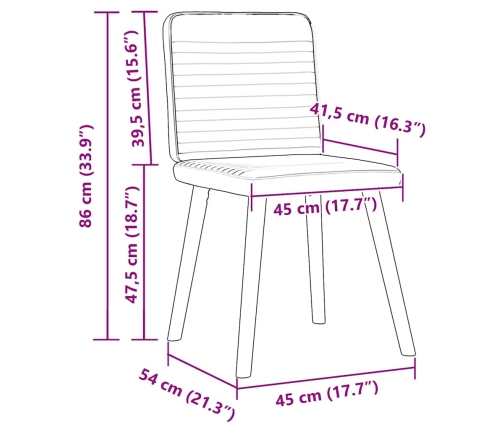 Sillas de comedor 4 unidades tela taupe