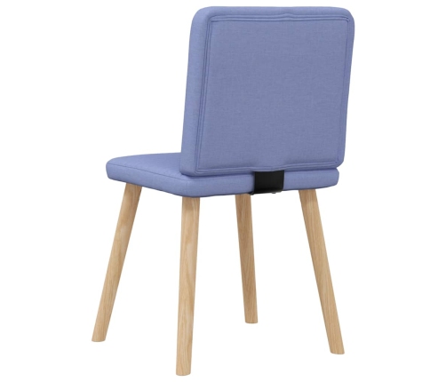 Sillas de comedor 4 uds tela azul jeans