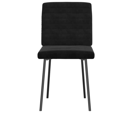Sillas de comedor 4 unidades terciopelo negro