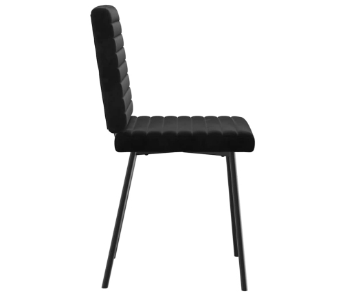Sillas de comedor 4 unidades terciopelo negro