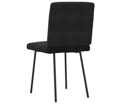 Sillas de comedor 4 unidades terciopelo negro