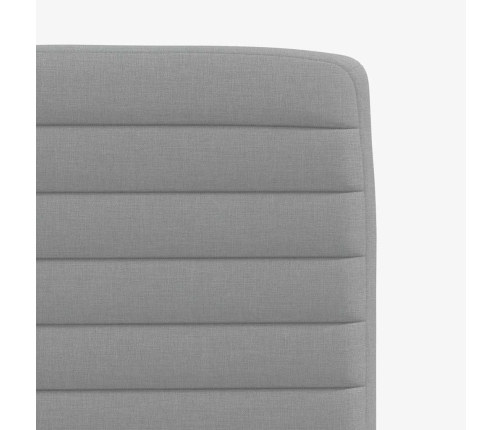Sillas de comedor 4 unidades tela gris claro