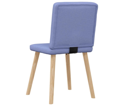 Sillas de comedor 4 uds tela azul jeans