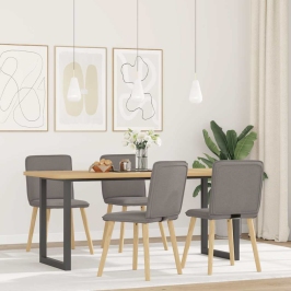 Sillas de comedor 4 unidades tela taupe